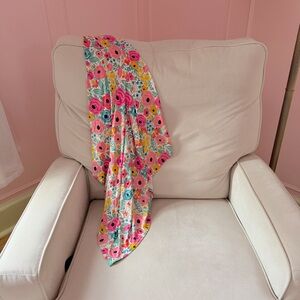 LITTLE SLEEPIES LUNALUXE SECRET GARDEN LARGE SWADDLE BLANKET